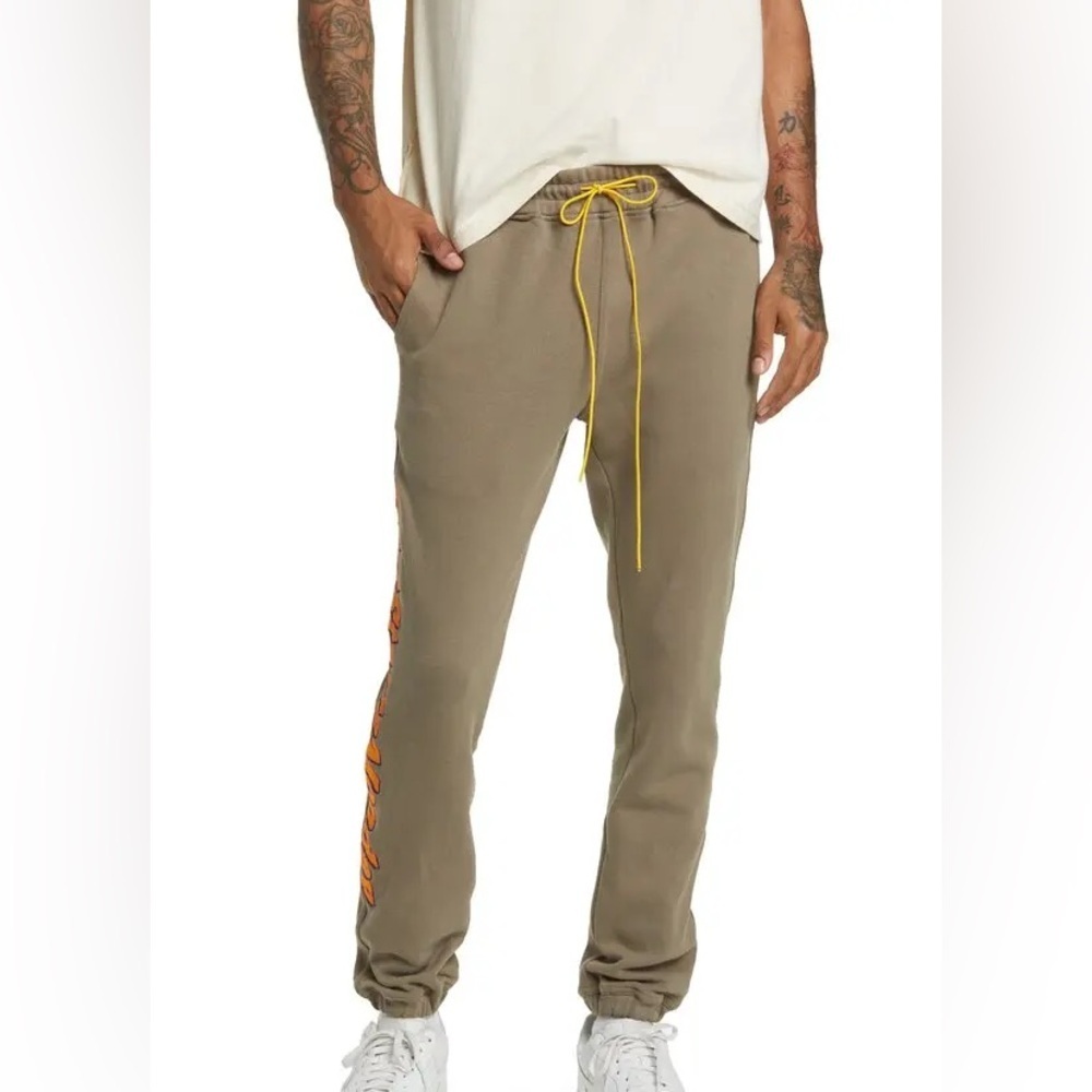 Diet Starts Monday Men’s Joggers M Streetwear Athleisure Pants in Army Green